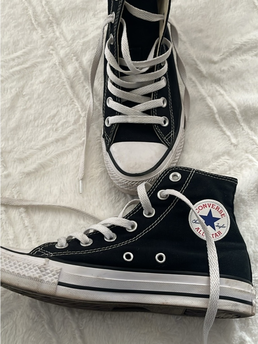 Converse High Top Sneakers - Cream & Black